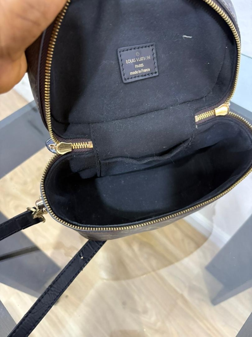 Brown Monogram Mini Vanity Bag with Gold Hardware - Picture 5 of 9